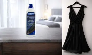 Detersivo per capi scuri e un vestito nero. Ideale per lavare bianchi e neri insieme, mantenendo i colori brillanti.