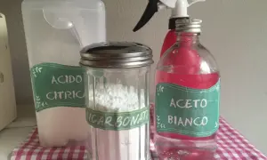 Acido citrico, bicarbonato e aceto bianco: ingredienti per un bucato profumato e un bucato morbido.