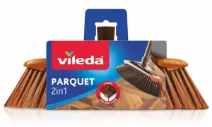 Vileda Parquet 2in1: scopri come si lava il parquet con questa scopa, ideale per raccogliere polvere e capelli.