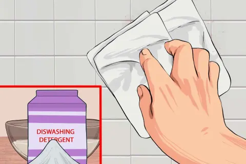 Impara come togliere sangue dal muro usando detersivo per piatti e un panno.