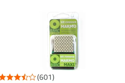 Kit per levigare marmo con carta vetrata, per eliminare opacità e graffi.