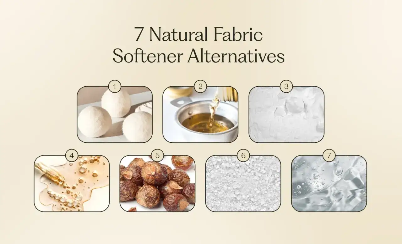 Alternative naturali per l'ammorbidente: palline di lana, aceto, bicarbonato, oli essenziali, noci saponarie, sale, gel. Scopri perch&eacute; l'ammorbidente fa male.